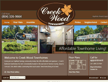 Tablet Screenshot of creekwoodtownhomes.com